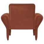 LIANA UPHOLSTERED ROLL ARM ACCENT ARMCHAIR RUST ORANGE - Image 7