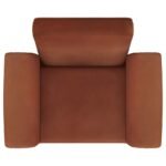 LIANA UPHOLSTERED ROLL ARM ACCENT ARMCHAIR RUST ORANGE - Image 10