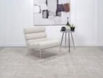 SERRETA BOUCLE UPHOLSTERED ARMLESS ACRYLIC CHAIR IVORY - Image 2