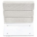 SERRETA BOUCLE UPHOLSTERED ARMLESS ACRYLIC CHAIR IVORY - Image 7