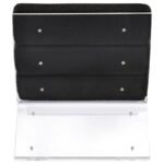 SERRETA BOUCLE UPHOLSTERED ARMLESS ACRYLIC CHAIR BLACK - Image 7