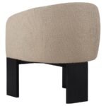 VALDEZ BOUCLE UPHOLSTERED BARREL BACK ACCENT CHAIR BEIGE - Image 6