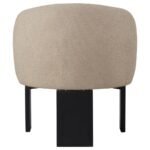 VALDEZ BOUCLE UPHOLSTERED BARREL BACK ACCENT CHAIR BEIGE - Image 7