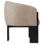 VALDEZ BOUCLE UPHOLSTERED BARREL BACK ACCENT CHAIR BEIGE - Image 9