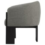 VALDEZ BOUCLE UPHOLSTERED BARREL BACK ACCENT CHAIR BROWN - Image 5