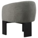 VALDEZ BOUCLE UPHOLSTERED BARREL BACK ACCENT CHAIR BROWN - Image 6