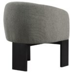 VALDEZ BOUCLE UPHOLSTERED BARREL BACK ACCENT CHAIR BROWN - Image 8