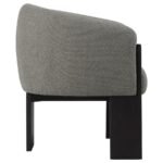VALDEZ BOUCLE UPHOLSTERED BARREL BACK ACCENT CHAIR BROWN - Image 9