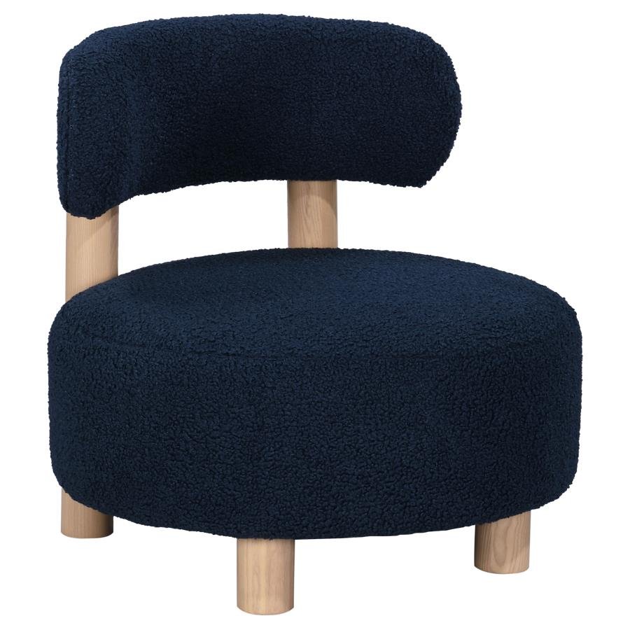 903168_02x900.jpg ZONIE BOUCLE UPHOLSTERED BARREL BACK ACCENT CHAIR BLUE - Image 1