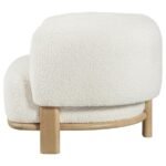 LAWLER UPHOLSTERED BARREL BACK ACCENT CHAIR IVORY - Image 5