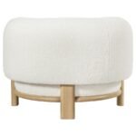 LAWLER UPHOLSTERED BARREL BACK ACCENT CHAIR IVORY - Image 7