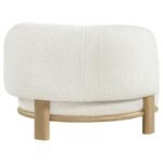 LAWLER UPHOLSTERED BARREL BACK ACCENT CHAIR IVORY - Image 8