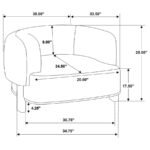LAWLER UPHOLSTERED BARREL BACK ACCENT CHAIR IVORY - Image 11