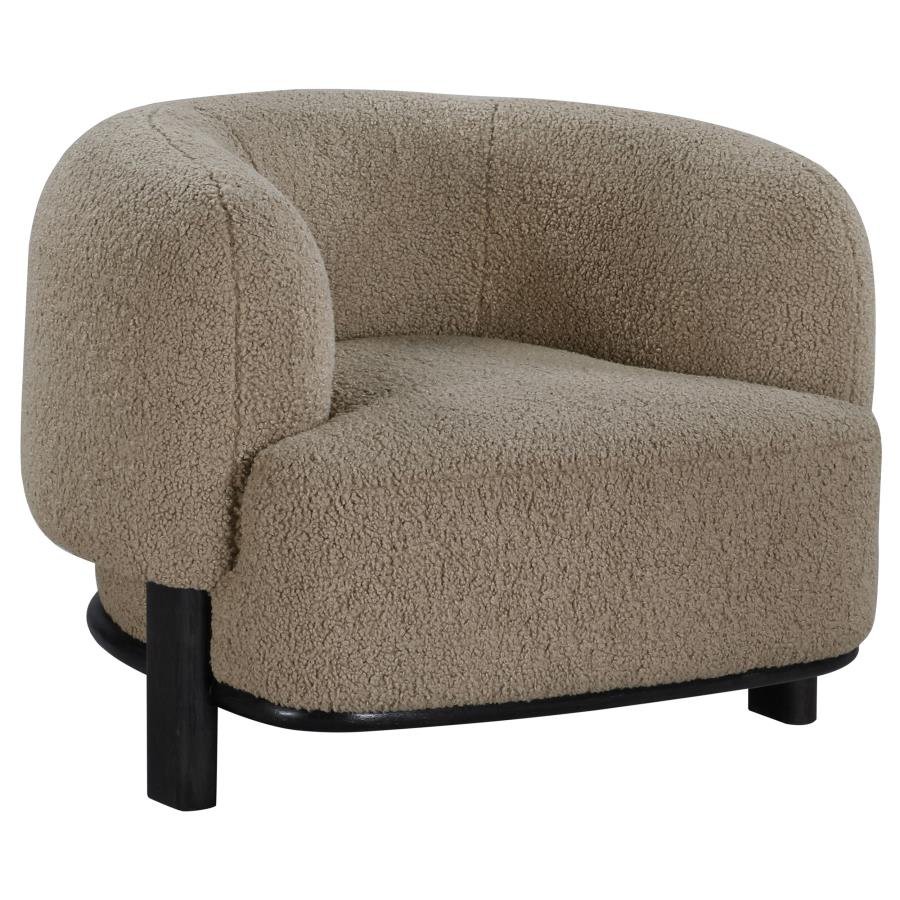 903170_02x900.jpg LAWLER UPHOLSTERED BARREL BACK ACCENT CHAIR MUSHROOM - Image 1