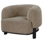 LAWLER UPHOLSTERED BARREL BACK ACCENT CHAIR MUSHROOM - Image 4