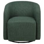 MOSSBROOK FABRIC UPHOLSTERED SWIVEL ACCENT CHAIR GREEN - Image 3