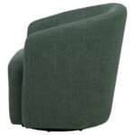 MOSSBROOK FABRIC UPHOLSTERED SWIVEL ACCENT CHAIR GREEN - Image 5