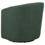 MOSSBROOK FABRIC UPHOLSTERED SWIVEL ACCENT CHAIR GREEN - Image 6