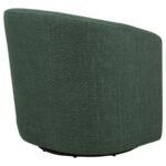 MOSSBROOK FABRIC UPHOLSTERED SWIVEL ACCENT CHAIR GREEN - Image 7