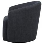 MOSSBROOK FABRIC UPHOLSTERED SWIVEL ACCENT CHAIR ANTHRACITE - Image 5