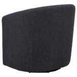 MOSSBROOK FABRIC UPHOLSTERED SWIVEL ACCENT CHAIR ANTHRACITE - Image 6