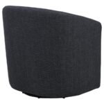 MOSSBROOK FABRIC UPHOLSTERED SWIVEL ACCENT CHAIR ANTHRACITE - Image 7