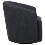 MOSSBROOK FABRIC UPHOLSTERED SWIVEL ACCENT CHAIR ANTHRACITE - Image 8