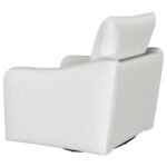 MADIA UPHOLSTERED SLOPED ARM SWIVEL GLIDER CHAIR VANILLA - Image 6