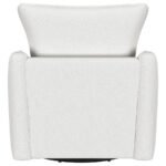 MADIA UPHOLSTERED SLOPED ARM SWIVEL GLIDER CHAIR VANILLA - Image 7