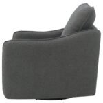 MADIA UPHOLSTERED SLOPED ARM SWIVEL GLIDER CHAIR CHARCOAL - Image 5