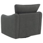 MADIA UPHOLSTERED SLOPED ARM SWIVEL GLIDER CHAIR CHARCOAL - Image 6
