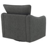 MADIA UPHOLSTERED SLOPED ARM SWIVEL GLIDER CHAIR CHARCOAL - Image 7