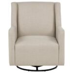 SORREL FABRIC UPHOLSTERED SWIVEL GLIDER ARM CHAIR LATTE - Image 3
