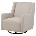 SORREL FABRIC UPHOLSTERED SWIVEL GLIDER ARM CHAIR LATTE - Image 4