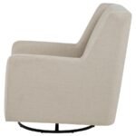 SORREL FABRIC UPHOLSTERED SWIVEL GLIDER ARM CHAIR LATTE - Image 5