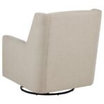 SORREL FABRIC UPHOLSTERED SWIVEL GLIDER ARM CHAIR LATTE - Image 6