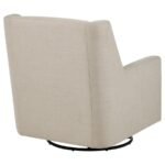 SORREL FABRIC UPHOLSTERED SWIVEL GLIDER ARM CHAIR LATTE - Image 7