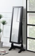 TUTUOLA CHEVAL MIRROR WITH JEWELRY STORAGE BLACK - Image 2