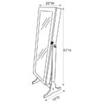 TUTUOLA CHEVAL MIRROR WITH JEWELRY STORAGE BLACK - Image 5