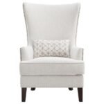 PIPPIN UPHOLSTERED HIGH WINGBACK ACCENT CHAIR LATTE - Image 3