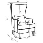 PIPPIN UPHOLSTERED HIGH WINGBACK ACCENT CHAIR LATTE - Image 13
