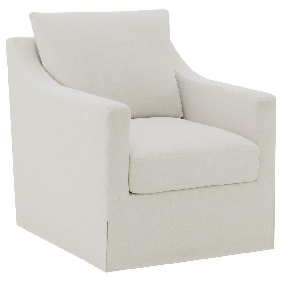 904133_02x900.jpg WINTER UPHOLSTERED SLOPED ARM ACCENT SWIVEL CHAIR BEIGE - Image 1
