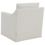 WINTER UPHOLSTERED SLOPED ARM ACCENT SWIVEL CHAIR BEIGE - Image 6