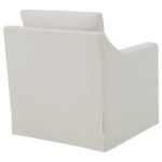 WINTER UPHOLSTERED SLOPED ARM ACCENT SWIVEL CHAIR BEIGE - Image 7