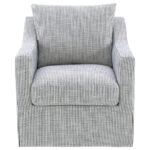 WINTER UPHOLSTERED SLOPED ARM ACCENT SWIVEL CHAIR GREY - Image 3