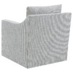 WINTER UPHOLSTERED SLOPED ARM ACCENT SWIVEL CHAIR GREY - Image 6