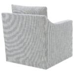 WINTER UPHOLSTERED SLOPED ARM ACCENT SWIVEL CHAIR GREY - Image 7