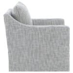 WINTER UPHOLSTERED SLOPED ARM ACCENT SWIVEL CHAIR GREY - Image 8
