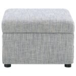 WINTER UPHOLSTERED HYDRAULIC LIFT TOP STORAGE OTTOMAN GREY - Image 5