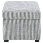 WINTER UPHOLSTERED HYDRAULIC LIFT TOP STORAGE OTTOMAN GREY - Image 7